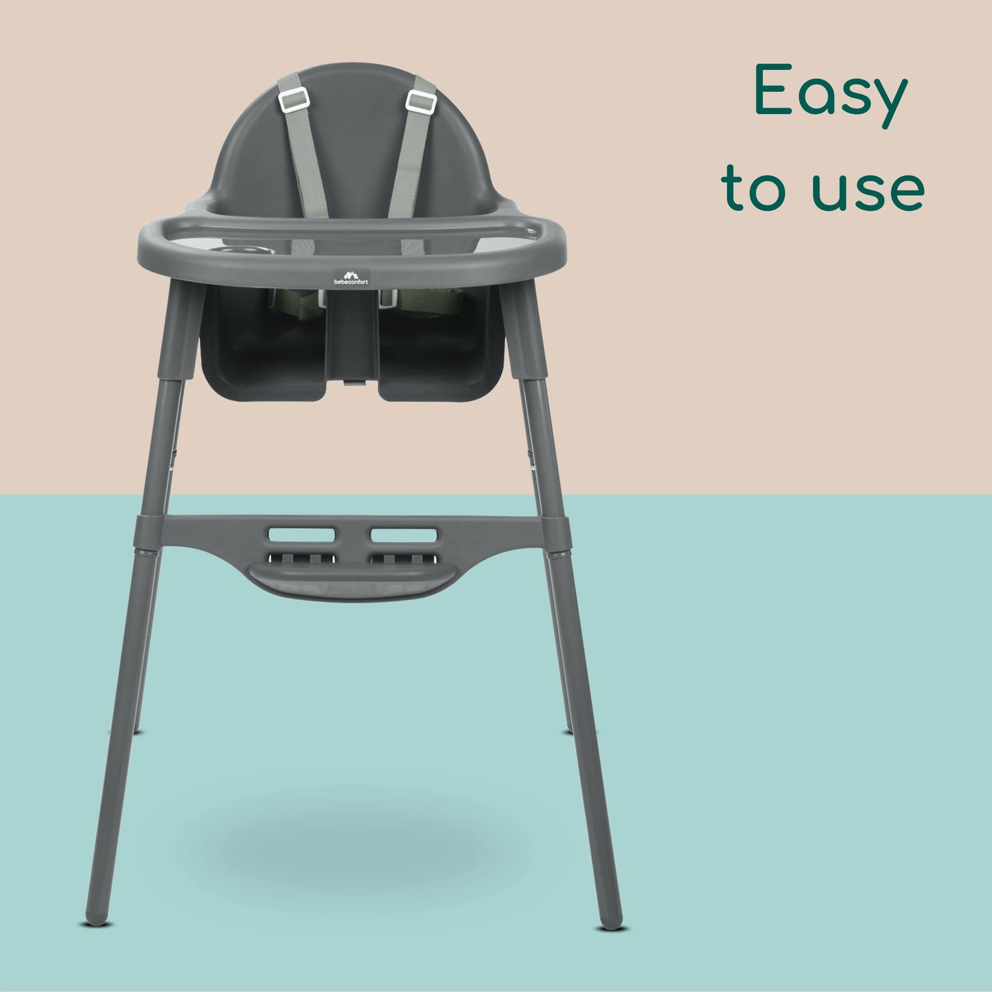 Bebeconfort Meely 2-in-1 Baby Highchair, Dark Grey