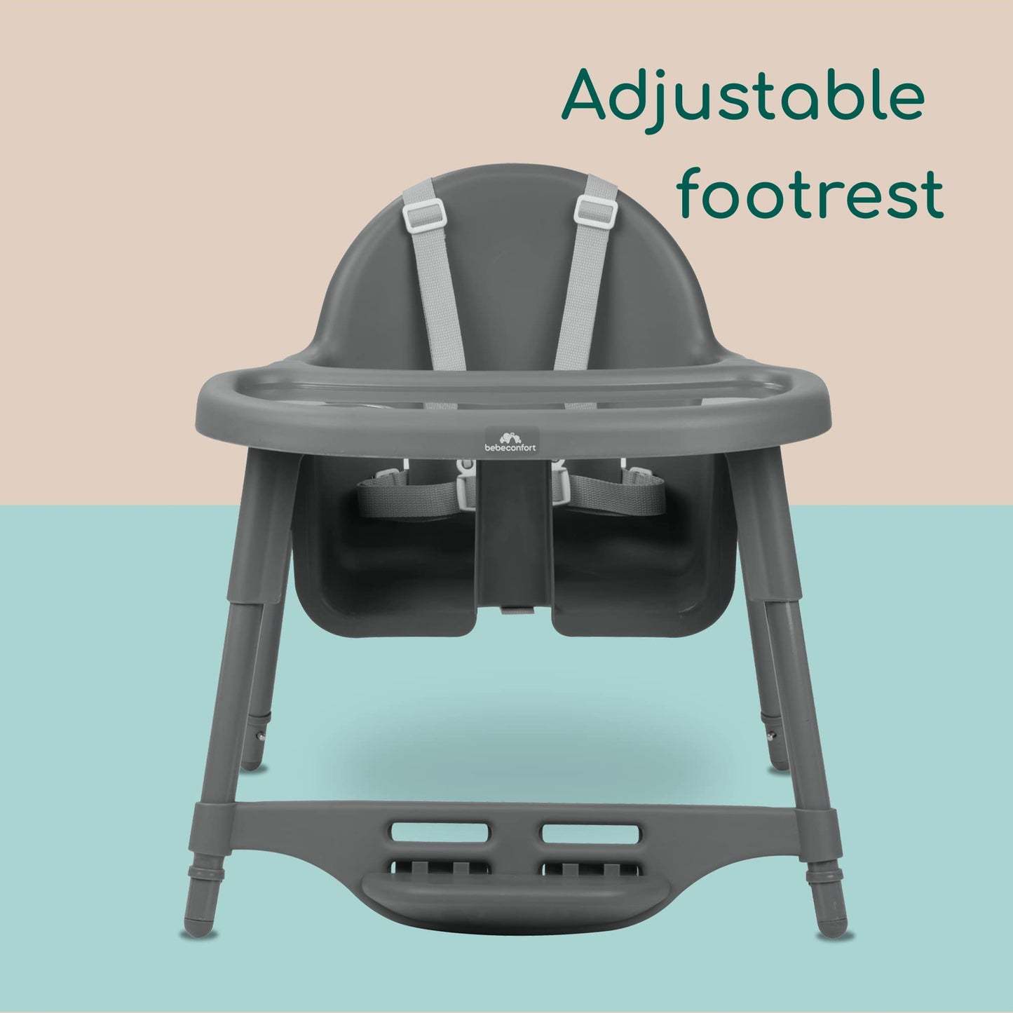 Bebeconfort Meely 2-in-1 Baby Highchair, Dark Grey