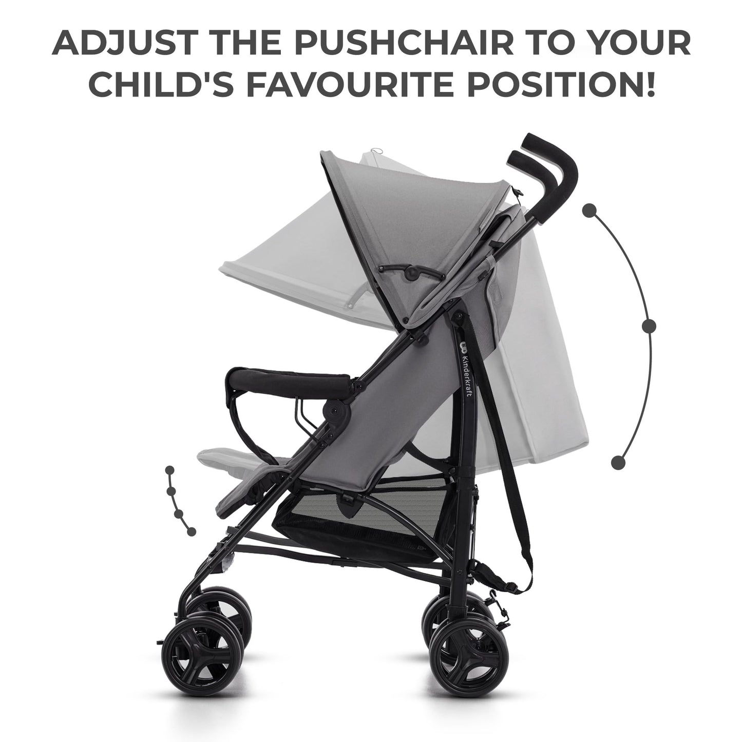 Kinderkraft TIK Lightweight Stroller, Gray