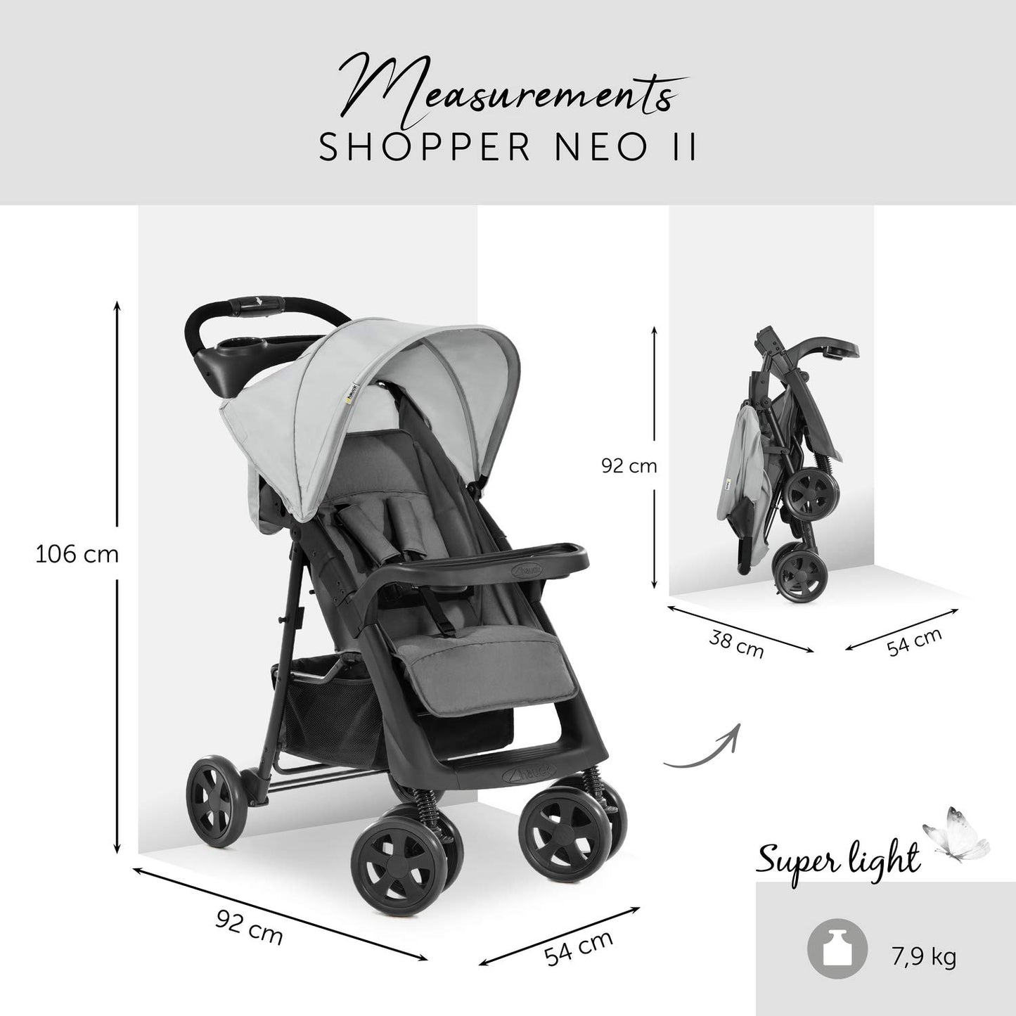 hauck Shopper Neo II Pushchair, Grey