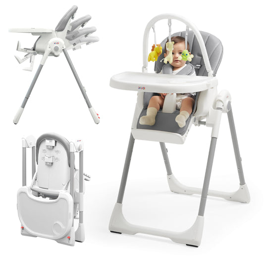 KÜB 3-in-1 Foldable Baby Highchair, Grey