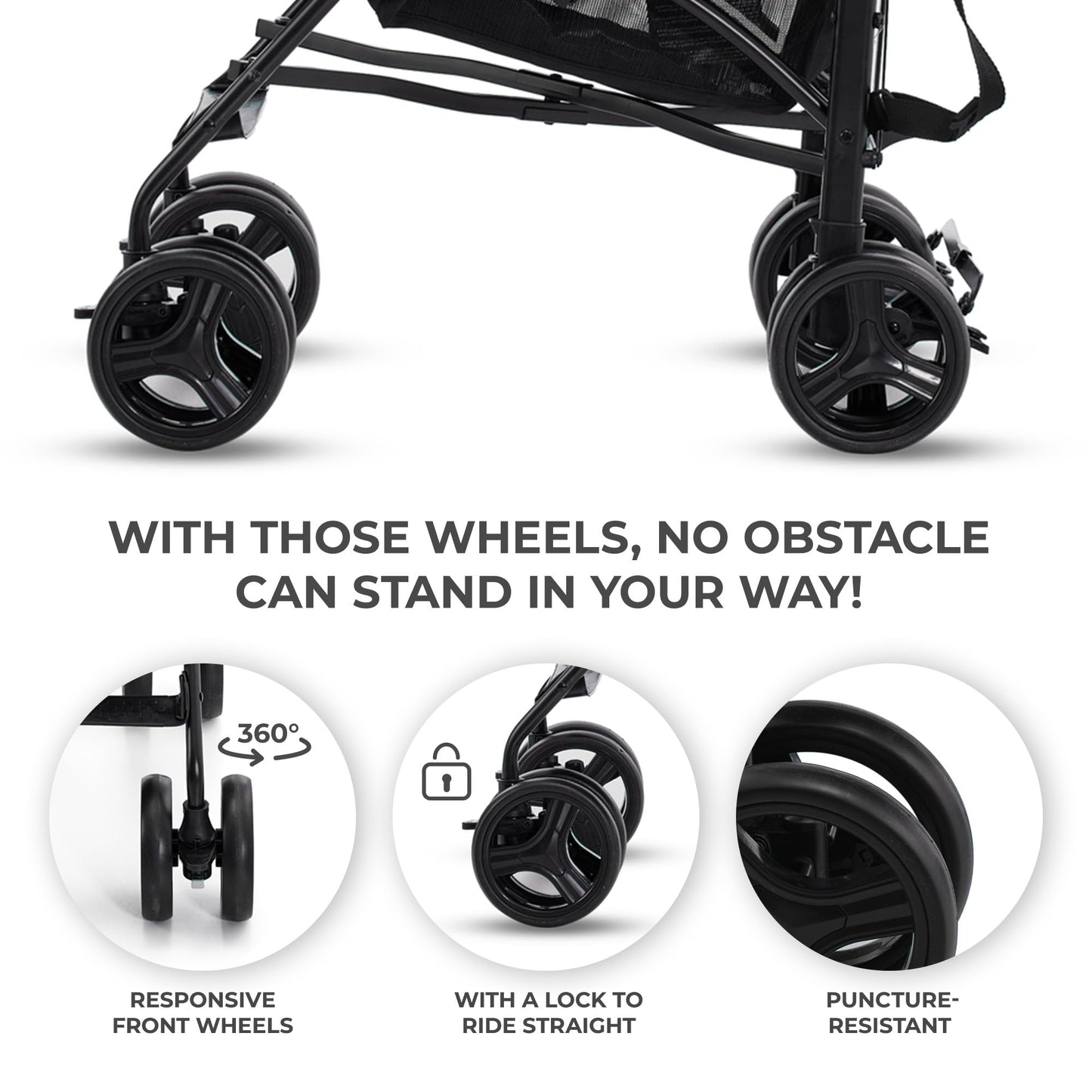Kinderkraft TIK Lightweight Stroller, Gray